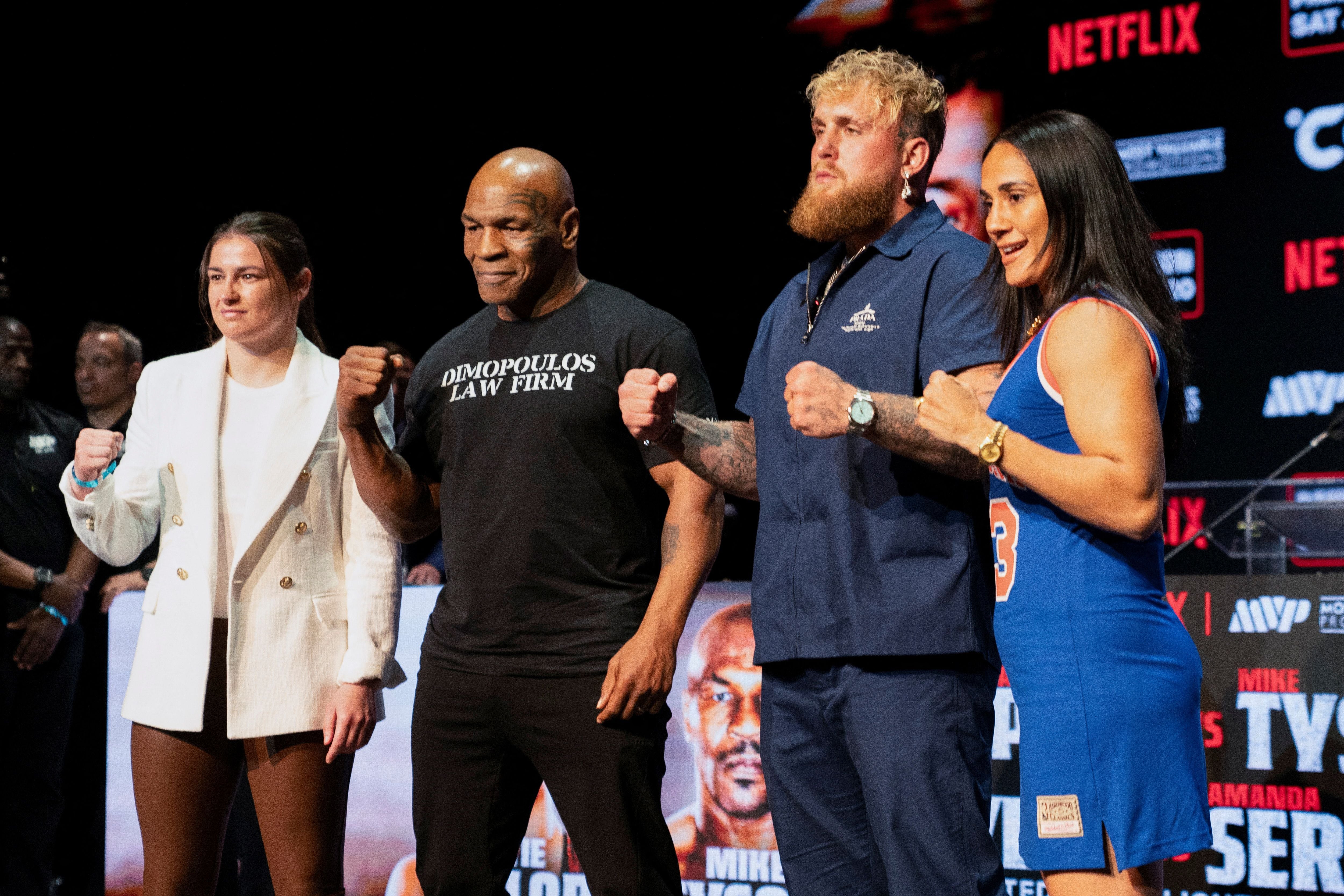 El viernes 7 de junio se confirmará la nueva fecha de la pelea entre Mike Tyson y Jake Paul (REUTERS/David 'Dee' Delgado)