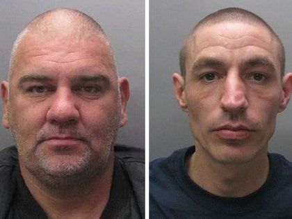 Gary 'Stretch' Richards (47) y Leslie Layton (36) fueron sus cómplices en los crímenes. Con Gary ella soñaba ser más famosa que Bonnie and Clyde (Cambridgeshire Police/PA Wire)