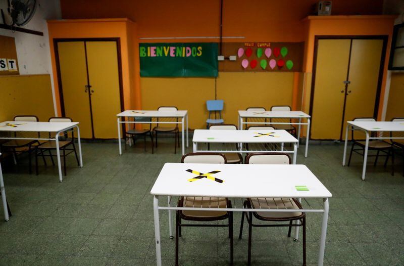 Aula vacía en una escuela de Buenos Aires. Por qué el área debe seguir siendo un ministerio. (Reuters)