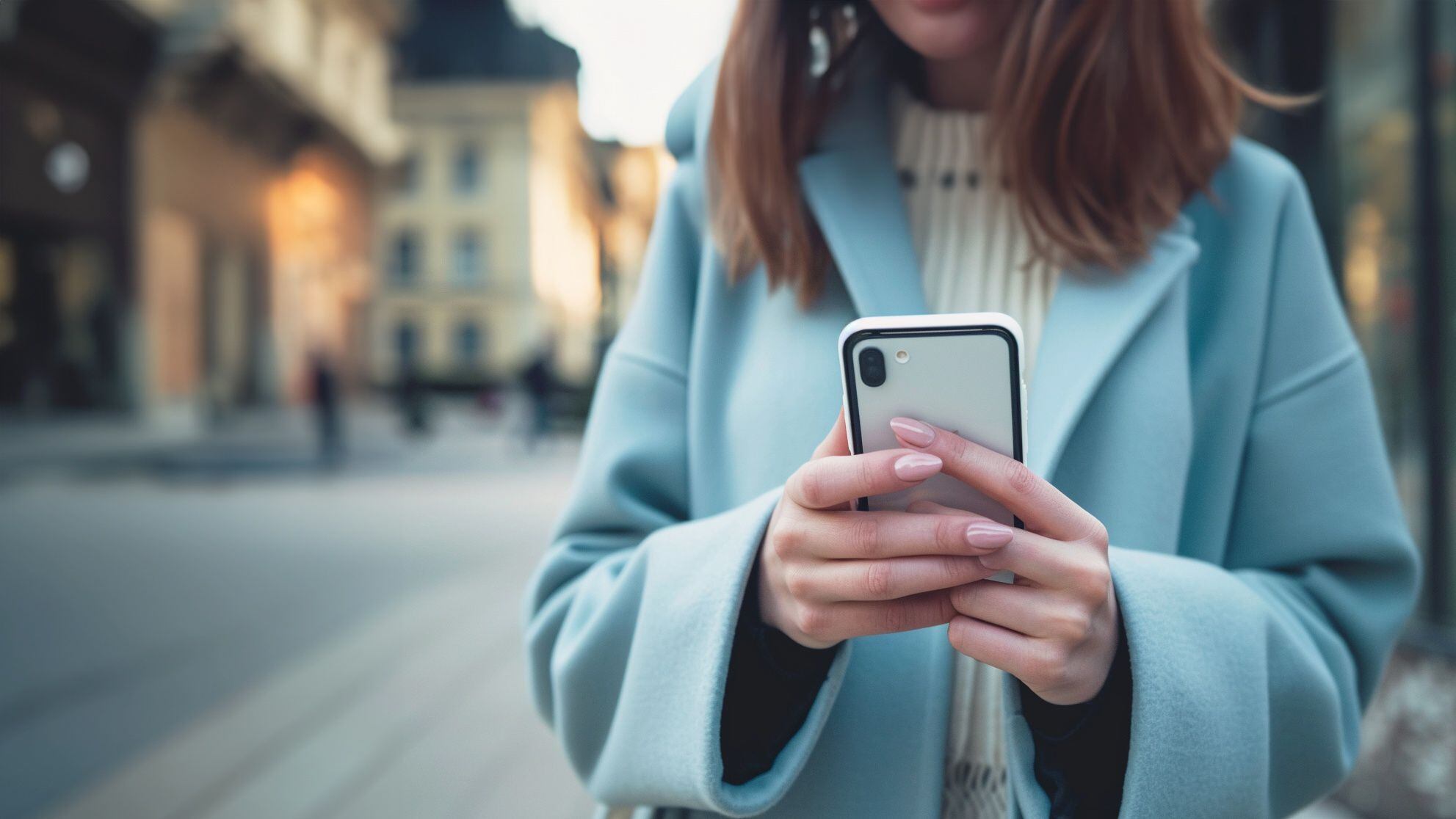 Una mujer con un celular en la mano interactuando con el mismo - (Imagen Ilustrativa Infobae)