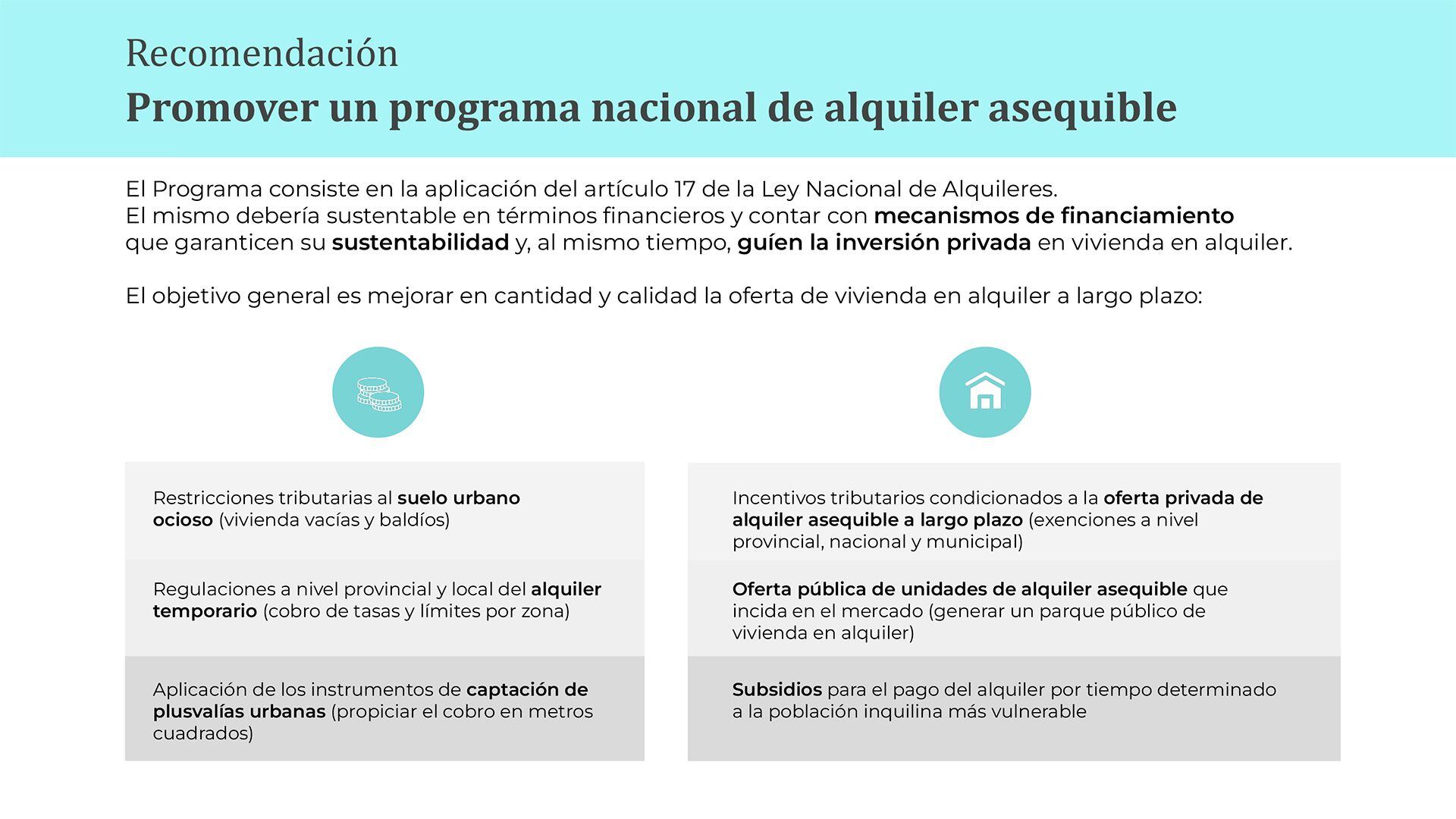 Fuente: Centro de Implementación de Políticas Públicas para la Equidad y el Crecimiento (CIPPEC), Asociación Civil por la Igualdad y la Justicia (ACIJ) y TECHO Argentina. Estas entidades proponen una estrategia para abordar el problema del alquiler social