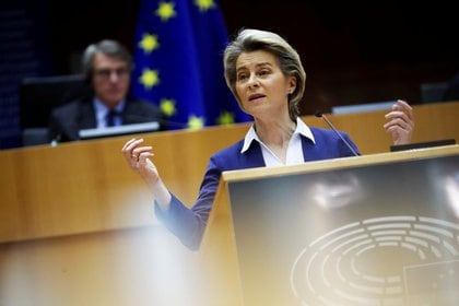La presidenta de la Comisión Europea, Ursula van der Leyen (Francisco Seco / Pool a través de REUTERS)
