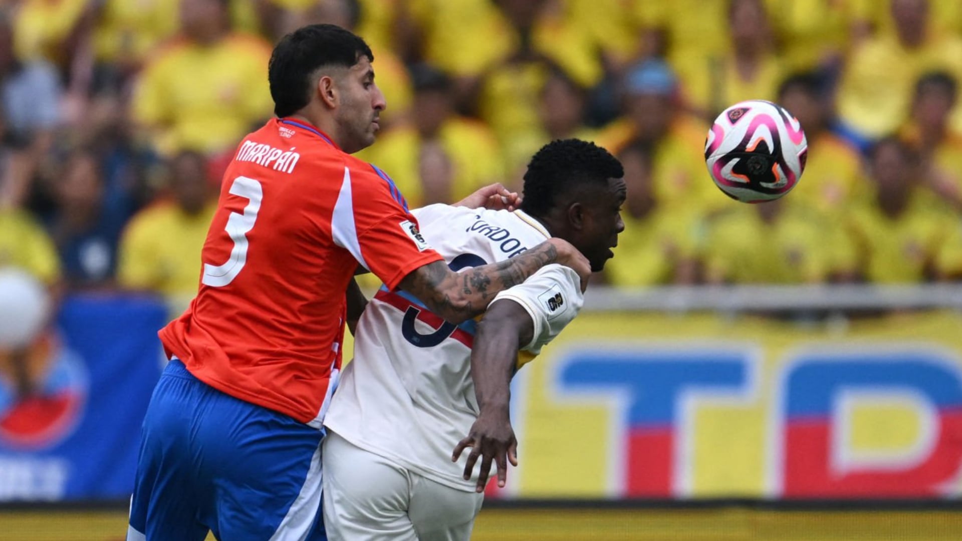 Guillermo Maripán fue titular ante Colombia en Barranquilla. Crédito: Getty Images