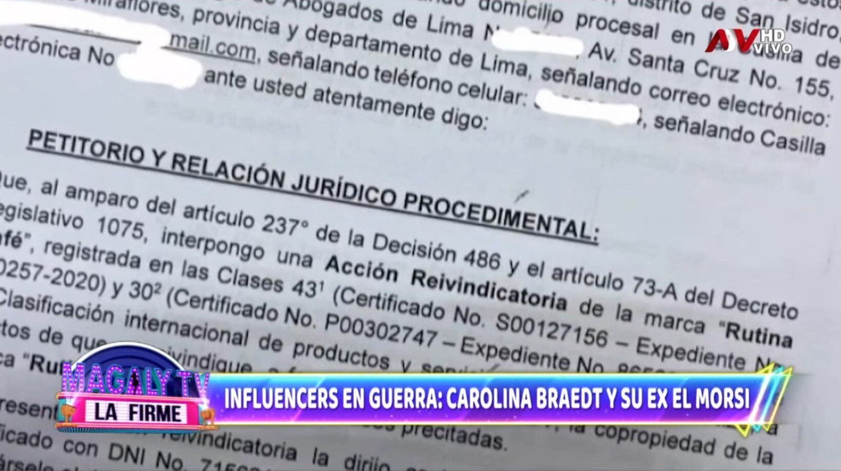 Bruno Vega se habría apropiado de 'Rutina cafe'. (Captura: Magaly TV La Firme)