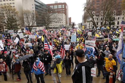 Es la segunda vez en las últimas semanas que los manifestantes se movilizan en Michigan (AFP)