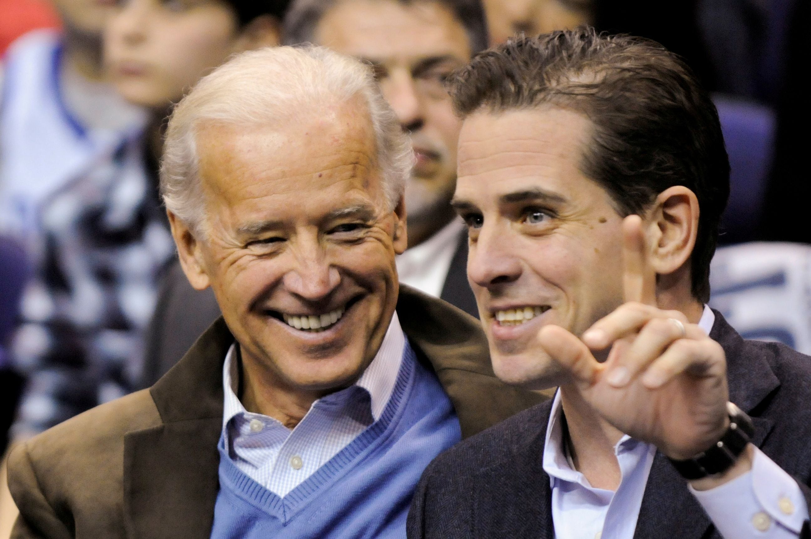 Joe Biden with his son Hunter Biden. REUTERS/Jonathan Ernst/File Photo