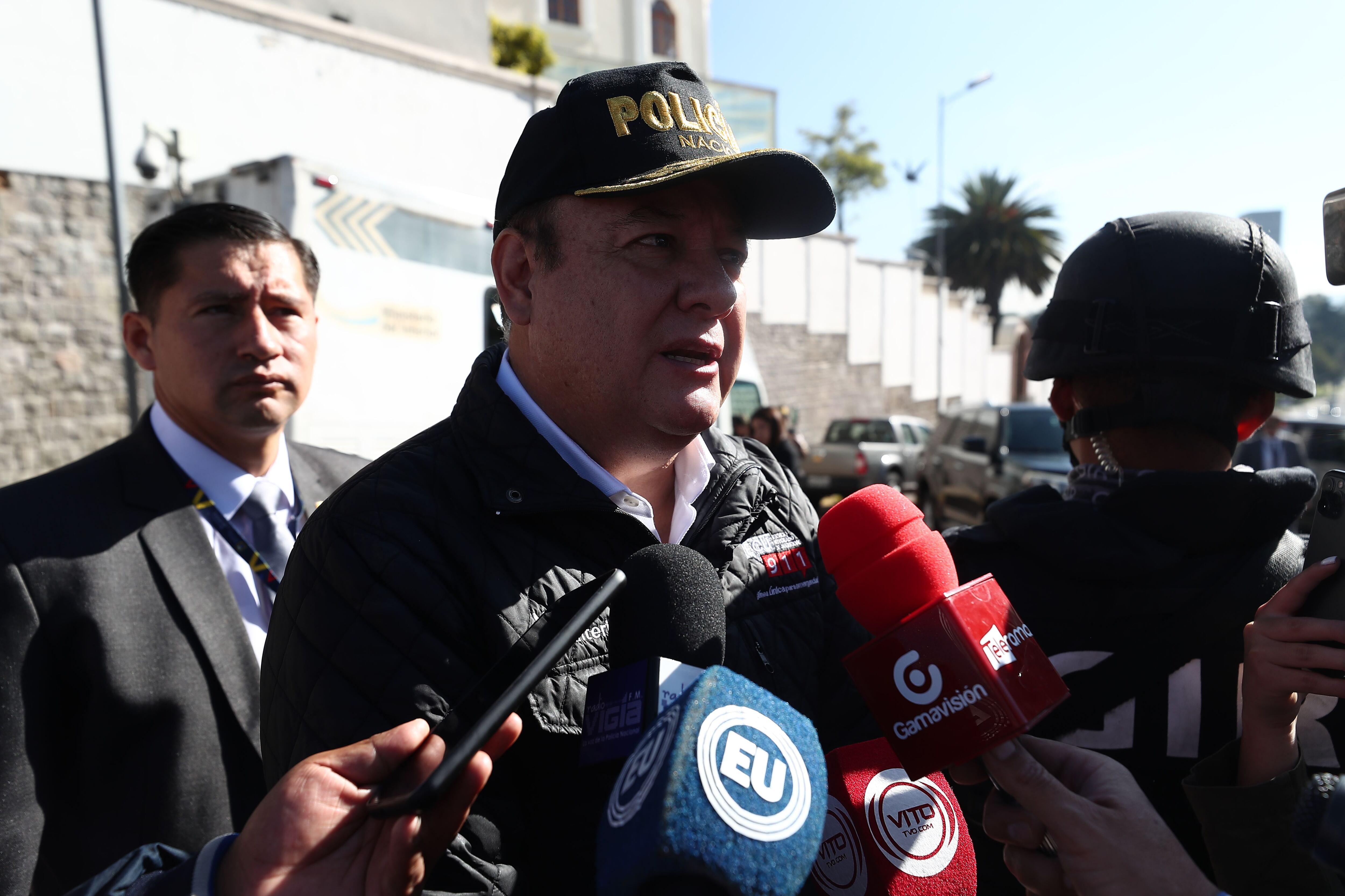 Los seis detenidos por el asesinato de Villavicencio son extranjeros, según el ministro del Interior de Ecuador, Juan Zapata. Foto: EFE/José Jácome
