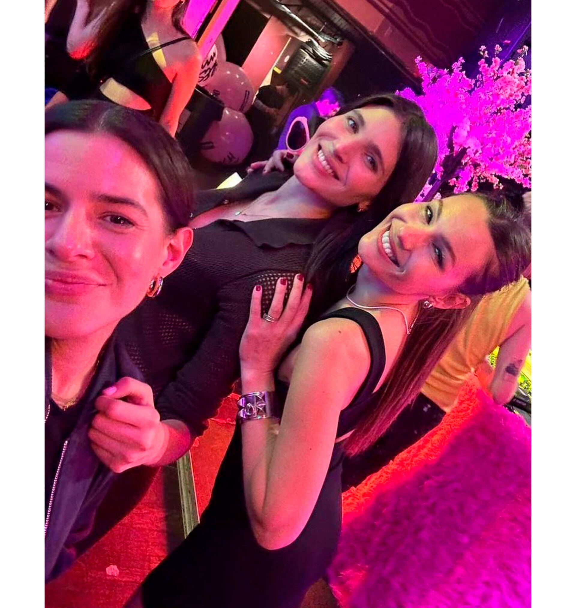 Pampita se divirtió con amigas en la fiesta Bresh