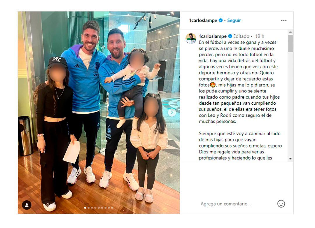 El tierno gesto de Lionel Messi y Rodrigo De Paul con un rival