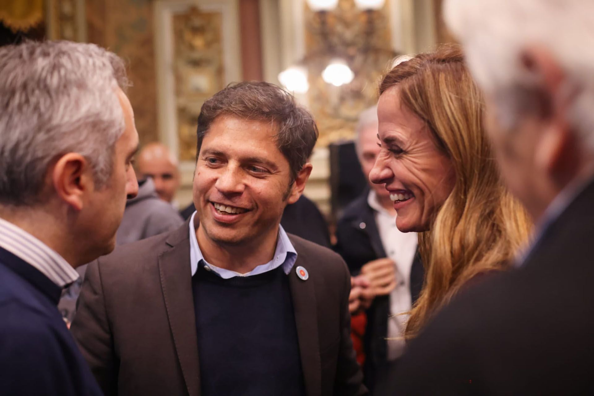 Axel Kicillof, Victoria Tolosa Paz y Andrés Larroque