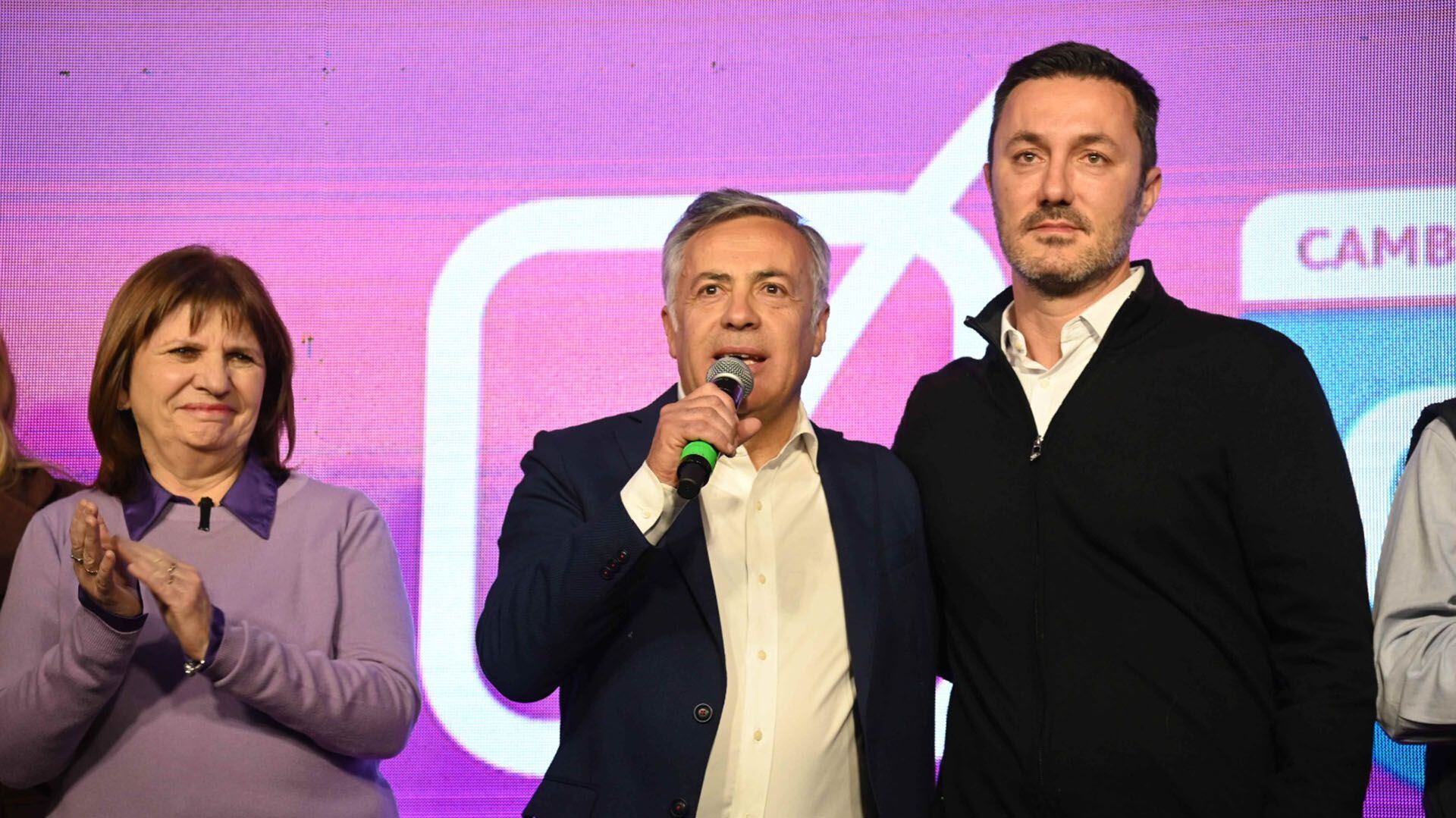 Alfredo Cornejo, Patricia Bullrich y Luis Petri