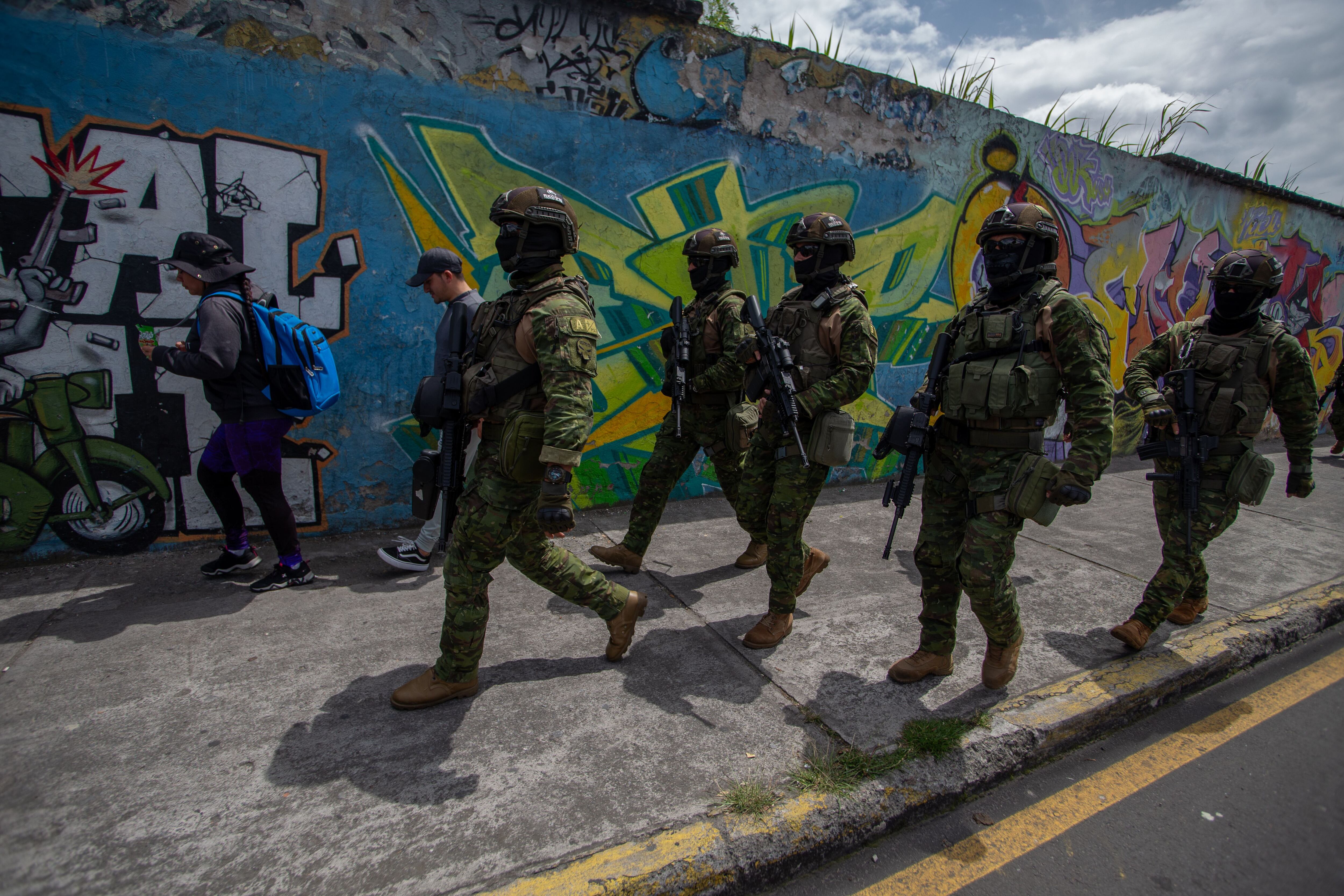 11/01/2024 Miembros del Ejército de Ecuador en Quito POLITICA INTERNACIONAL Juan Diego Montenegro/dpa 