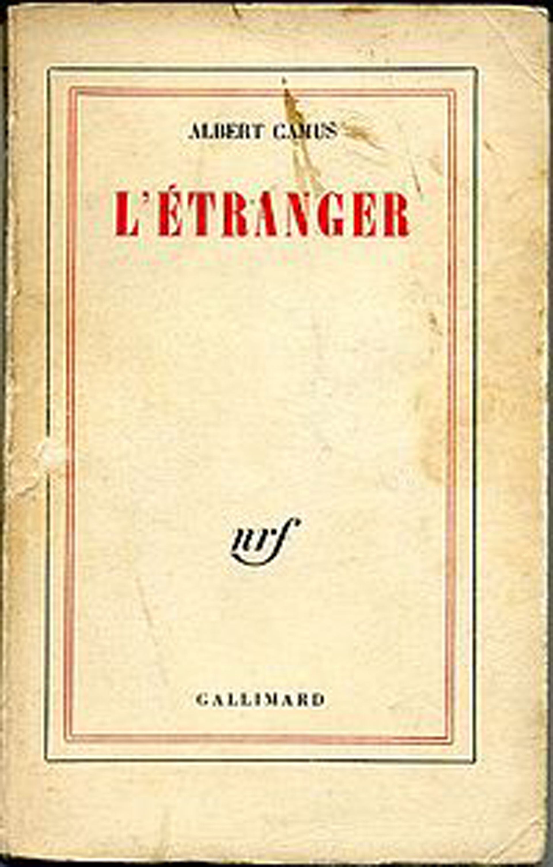 La primera edición de "El extranjero" de Camus, de Gallimard (1942)