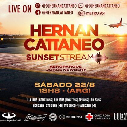 Hernán Cattáneo tocará en el Aeroparque en un show gratuito