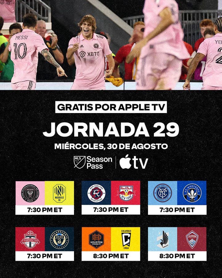 La jornada 29 de la MLS se podrá ver gratis por Apple TV (MLS)