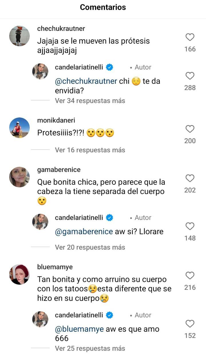 Comentarios Cande Tinelli