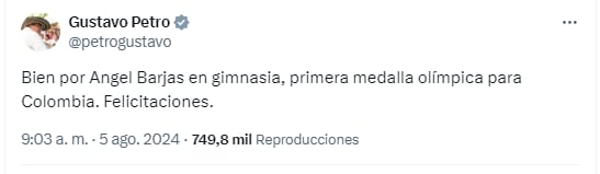 El pequeño error del presidente para felicitar al cucuteño - crédito @petrogustavo