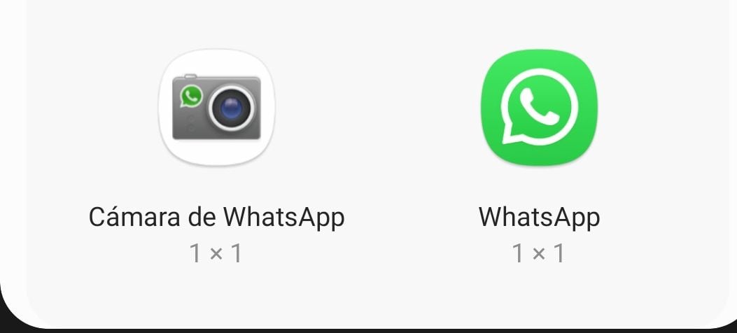 The camera option is added as a shortcut on WhatsApp