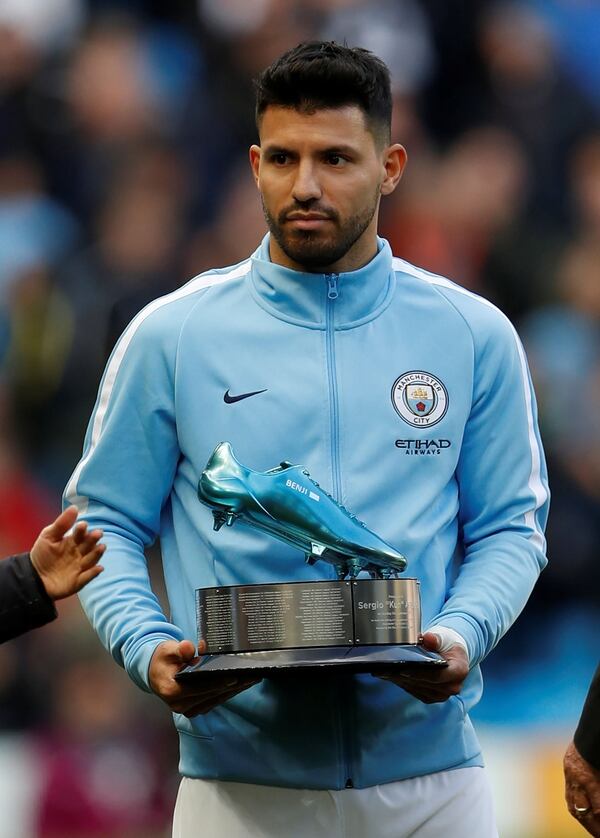 El “Kun” se transformó en el máximo goleador de la historia del Manchester City (Reuters)