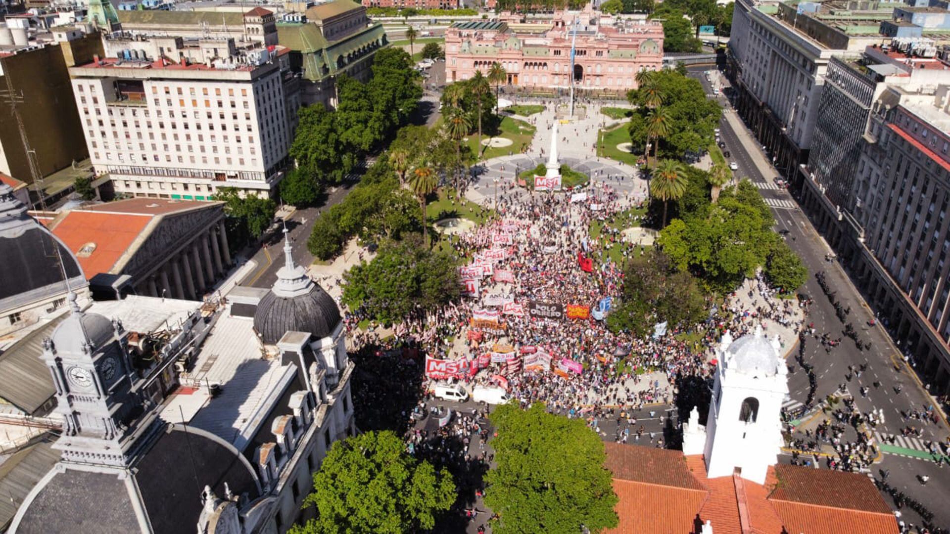 Marcha piquetera 20d Drone