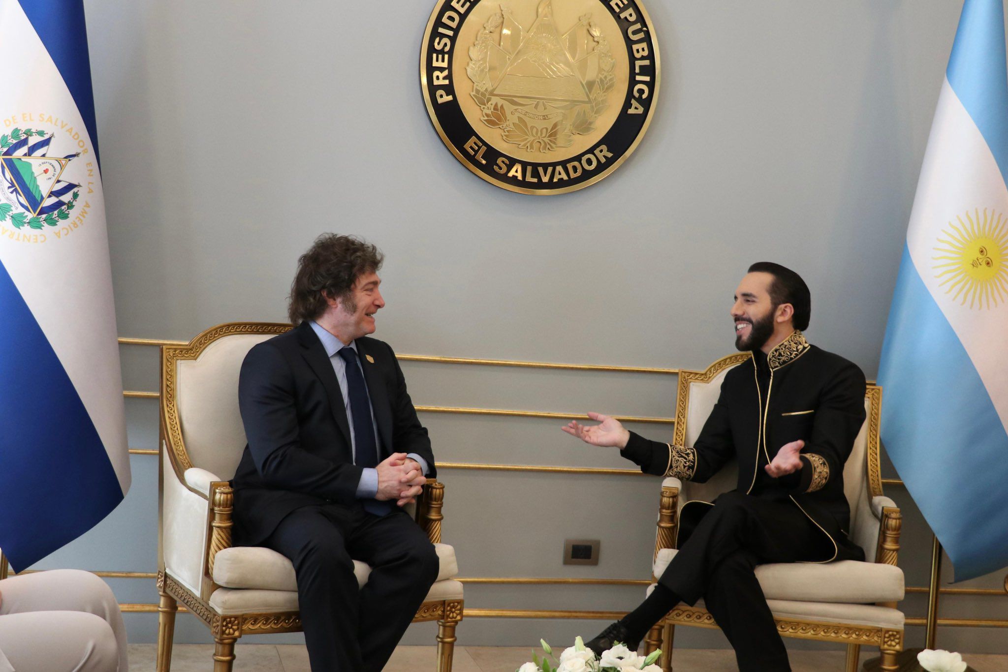 Javier Milei mantuvo una reunión este sábado con Nayib Bukele