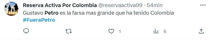 Con el escándalo de Nicolás Petro y su implicación de recibir dineros producto del narcotráfico; los ciudadanos desaprueban a su padre y actual presidente, Gustavo Petro. Twitter/@reservaactiva99