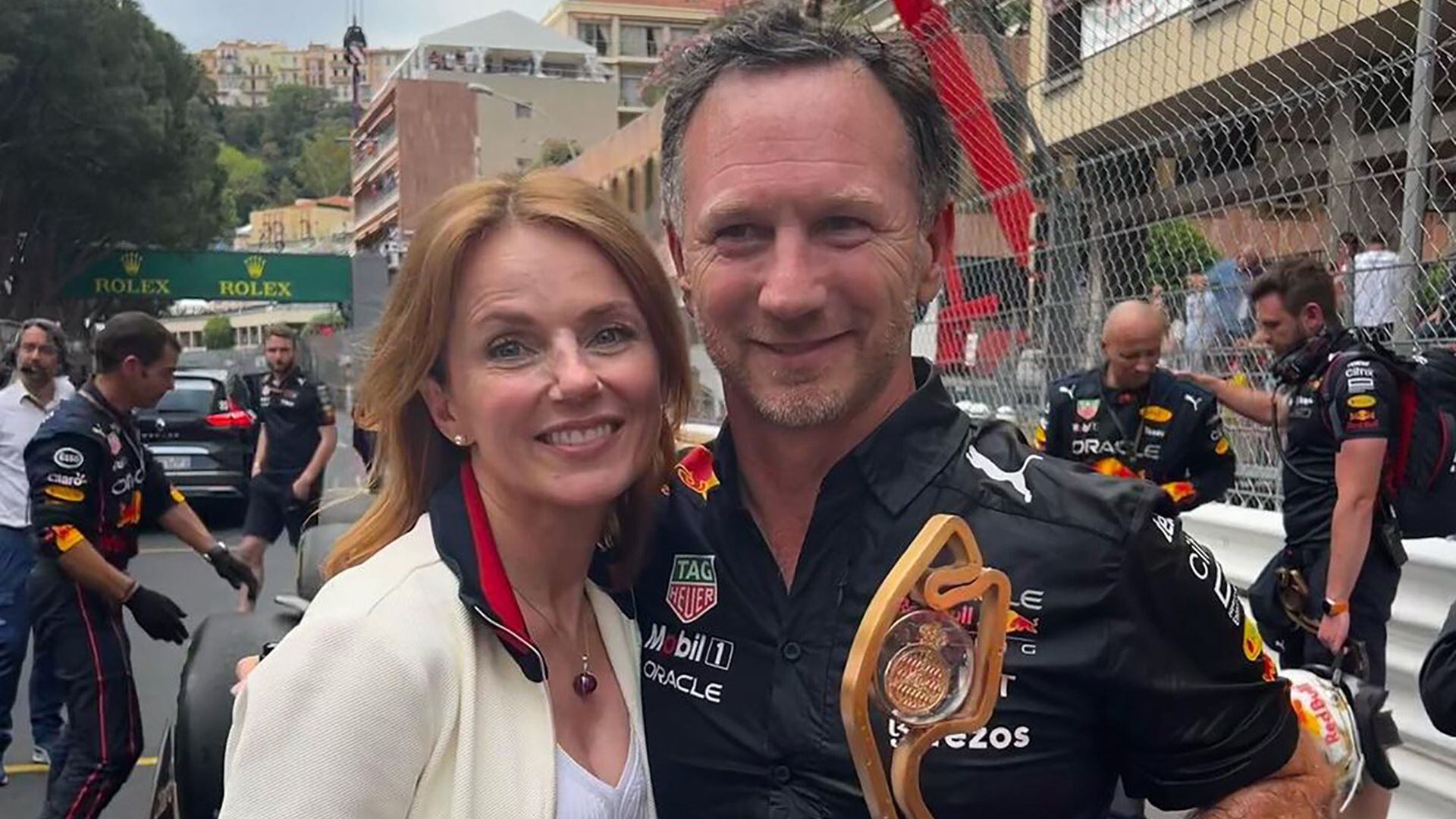 Christian Horner y Geri Halliwell