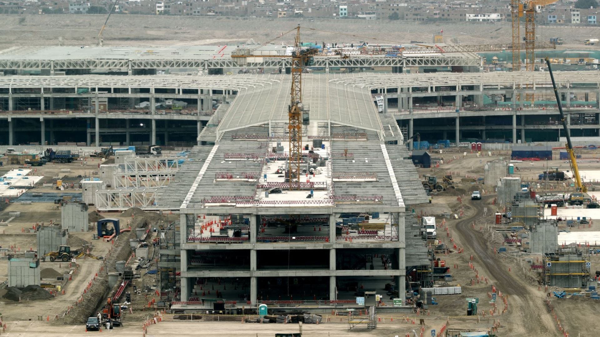 Obras del nuevo aeropuerto Jorge Chávez están en un avance del 60%. Foto: Andina