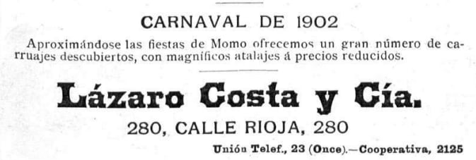 También se alquilaban distintos tipos de carruajes, para ser adornados y lucirse en esos cuatro días de fiesta popular