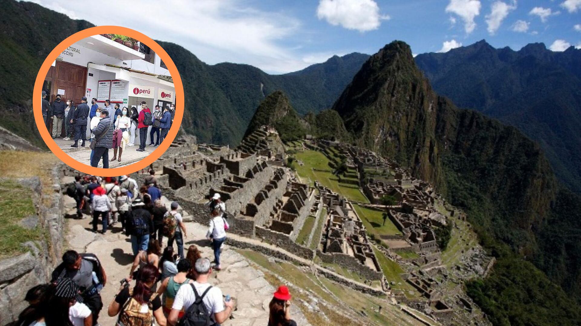 Turistas hacen largas colas para visitar Machu Picchu, pero no consiguen boletos|Composición Infobae