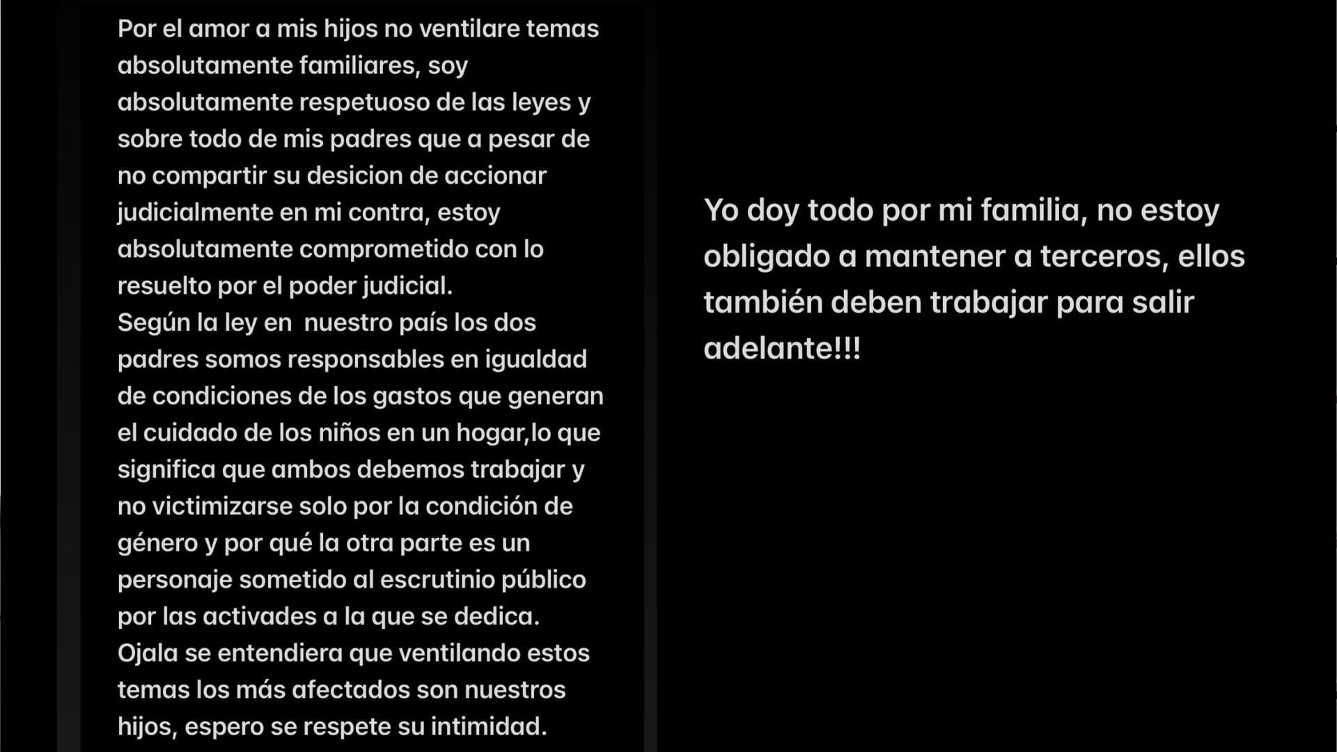 Miguel Trauco exige a su expareja Karla Gálvez que también trabaje para mantener a sus hijos. Instagram.