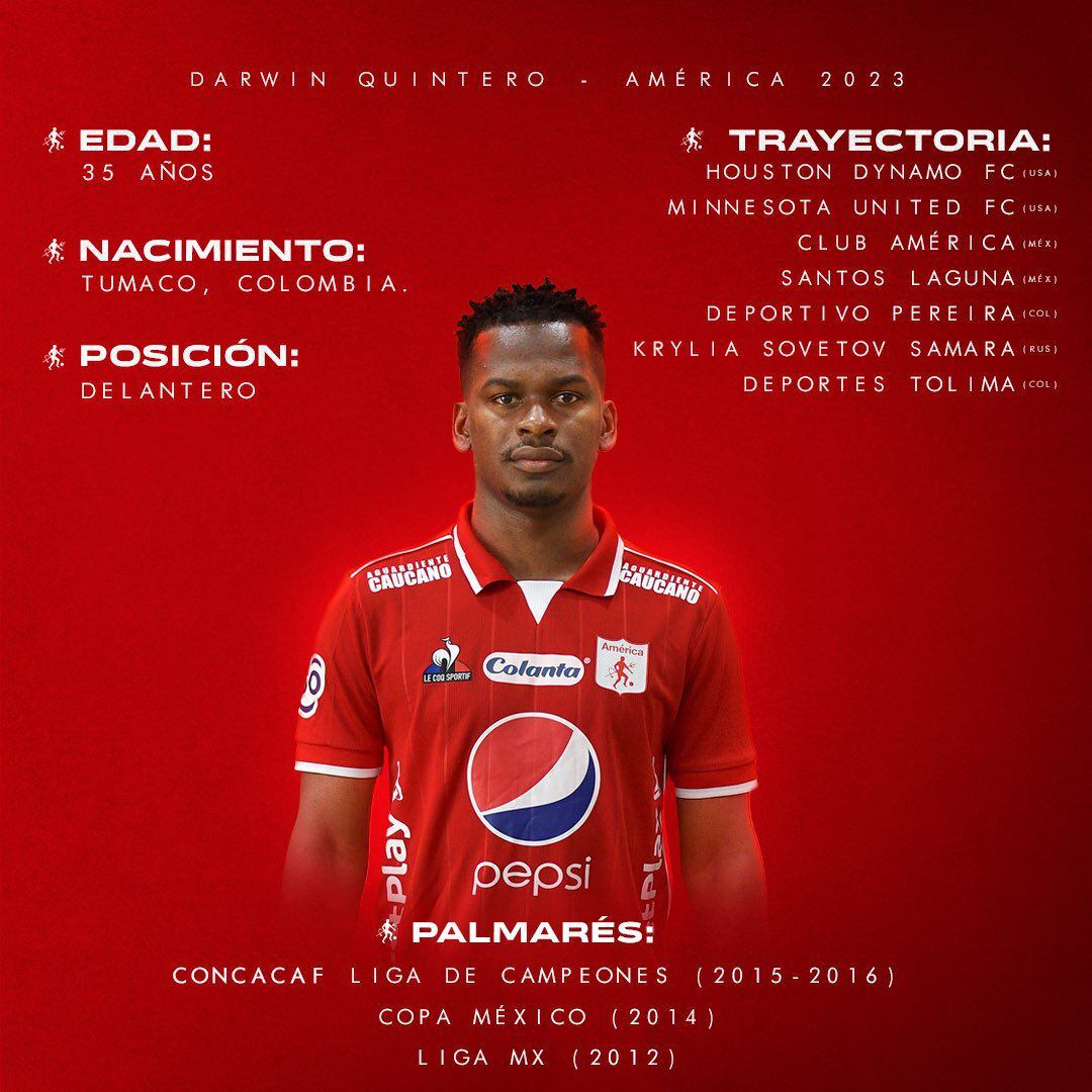 Carlos Darwin Quintero Confirmado El Gran Refuerzo Del América De Cali Para El Campeonato 2023 4407