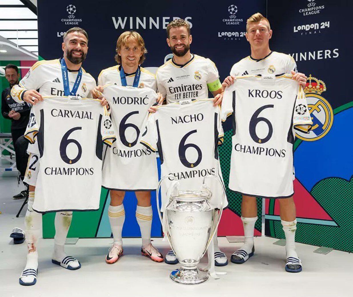Carvajal, Modric, Nacho y Kroos. (Madrid Xtra)