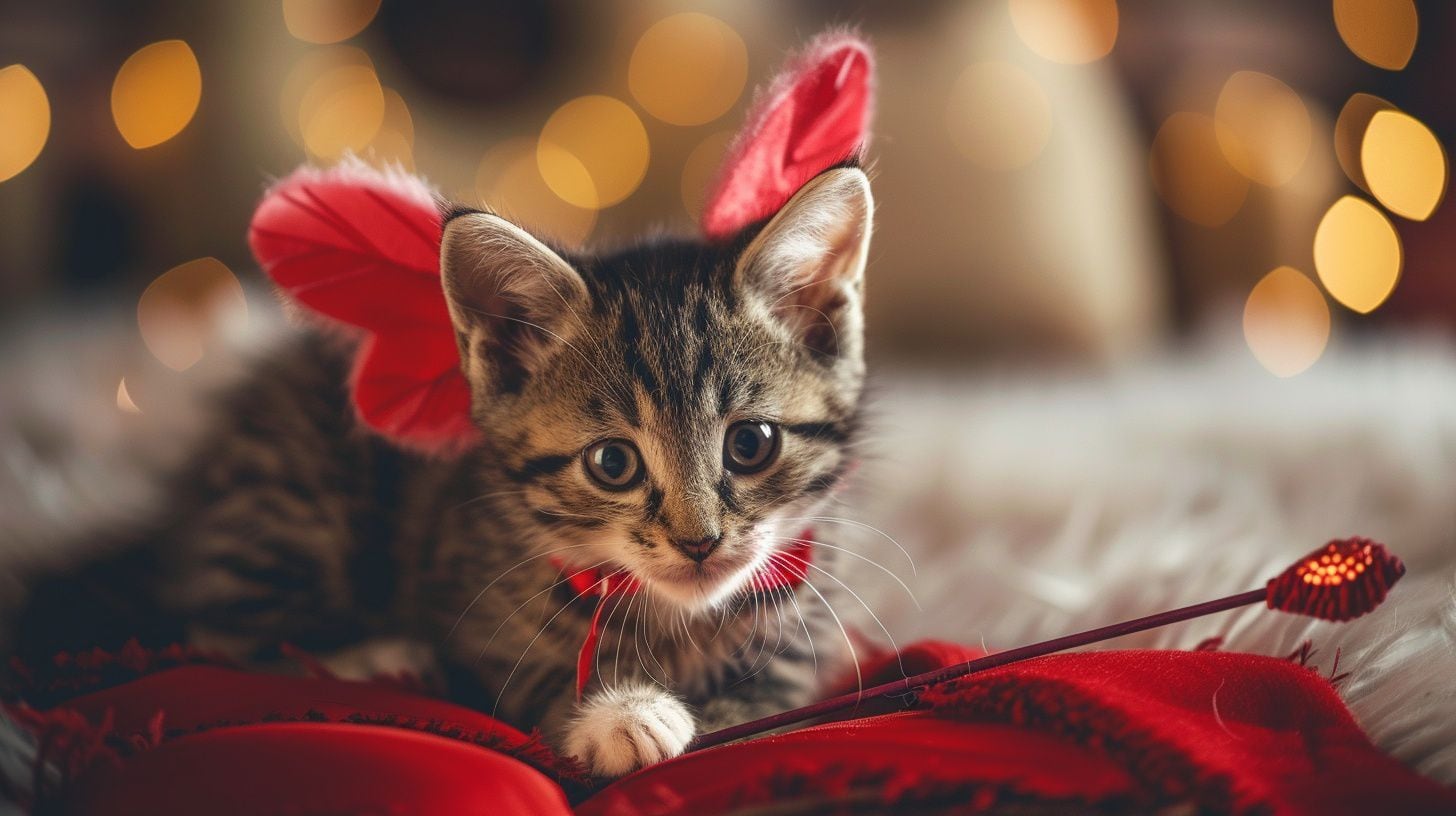 Mascotas en trajes de Cupido posando para la cámara, demostrando afecto y alegría - (Imagen Ilustrativa Infobae)