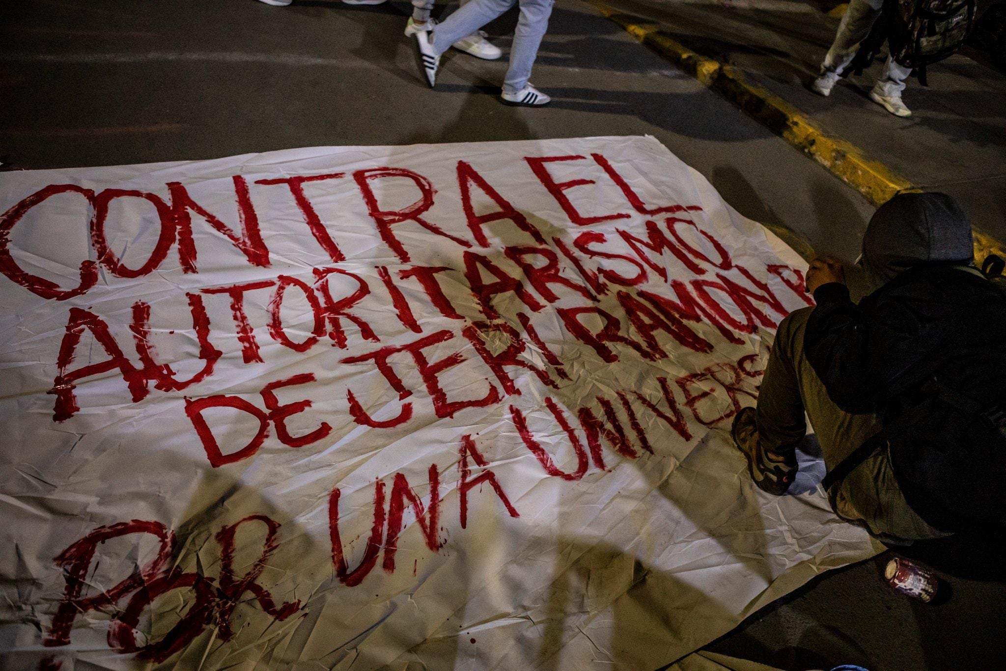 Toma de la UNMSM el pasado jueves 17 de octubre (Foto: Maria Alejandra Gonzales/ Infobae)