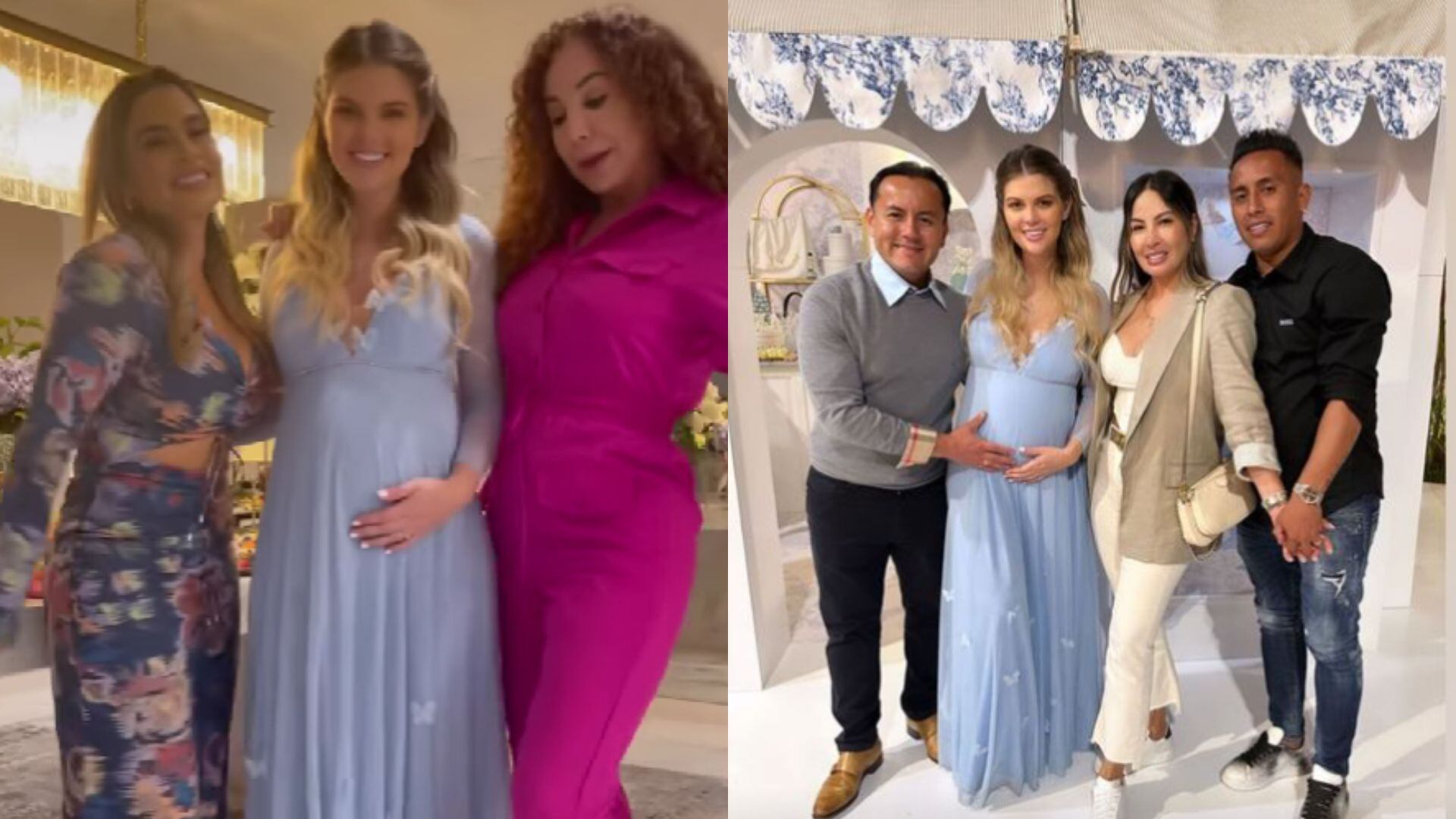 Conductores de América Hoy y Christian Cueva estuvieron en el baby shower de Brunella Horna y Richard Acuña. IG Brunella Horna.