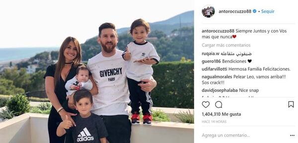 El mensaje de Antonela Roccuzzo para Lionel Messi en Instagram