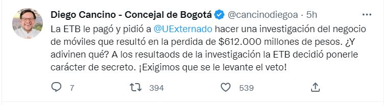 Concejal De Bogotá Solicitó Que El Presidente De Etb Responda Por