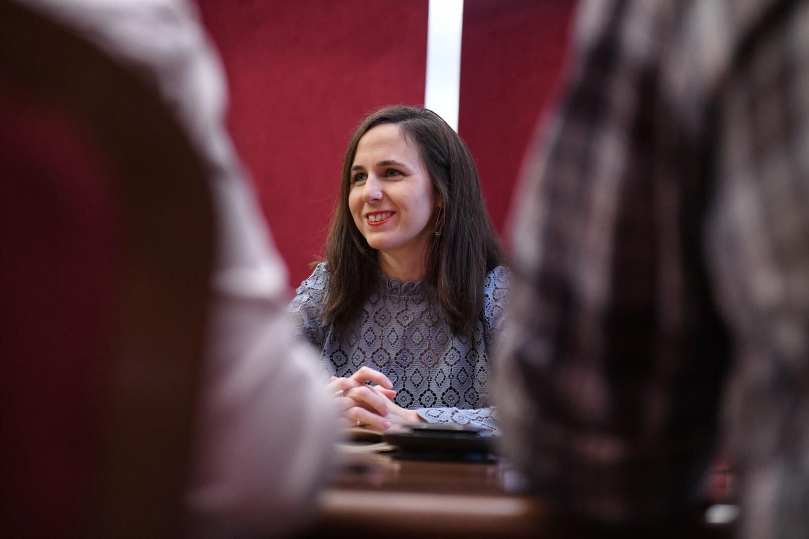 17/01/2024 La secretaria general de Podemos, Ione Belarra, durante una reunión con la candidata a la Presidencia de la Xunta de Galicia por Podemos, en el Congreso de los Diputados, a 17 de enero de 2024, en Madrid (España). Durante el encuentro, han abordado la crisis de los pellets, para después presentar una iniciativa parlamentaria. Según datos actualizados por la Consellería de Medio Ambiente de la Xunta de Galicia, se han encontrado pellets en 62 playas de las 350 inspeccionadas por la Xunta de Galicia. Hasta ayer, 16 de enero, se han retirado 99 sacos con 2.473 kg de pellets, y 5.242 kg de otros plásticos.
POLITICA 
Fernando Sánchez - Europa Press
