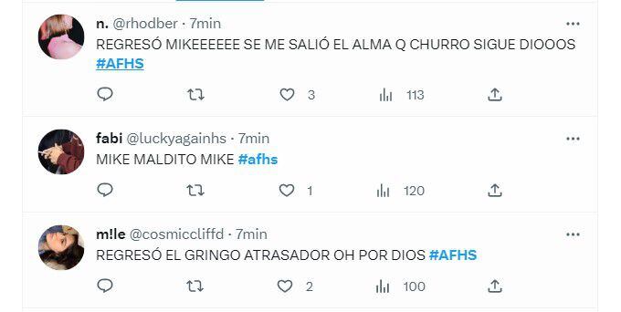 Usuarios reaccionaron a regreso de Mike. (Twitter)