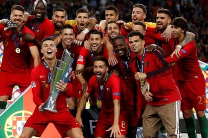 Cristiano Ronaldo y Portugal defienden el título de la UEFA Nations League conseguido el año pasado (Reuters)