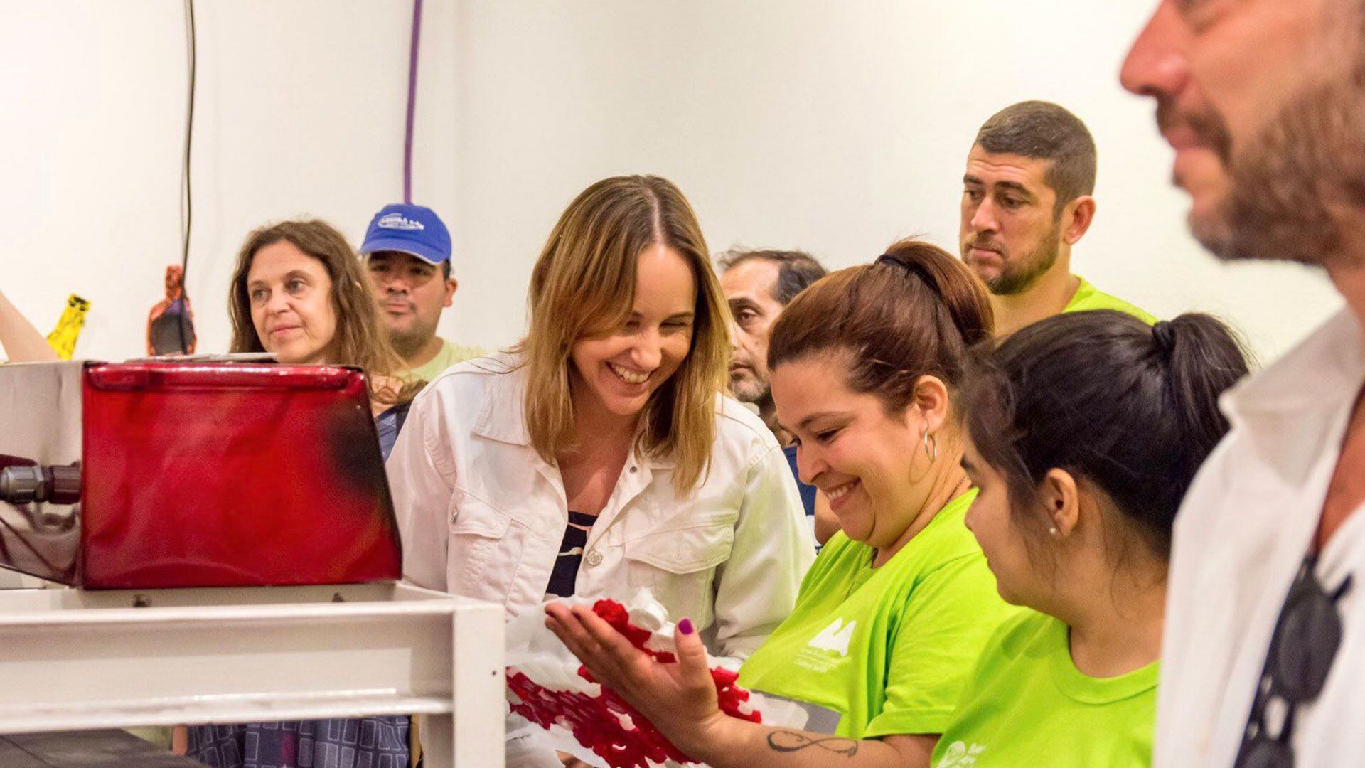 Clara Muzzio, en una actividad con recicladores urbanos