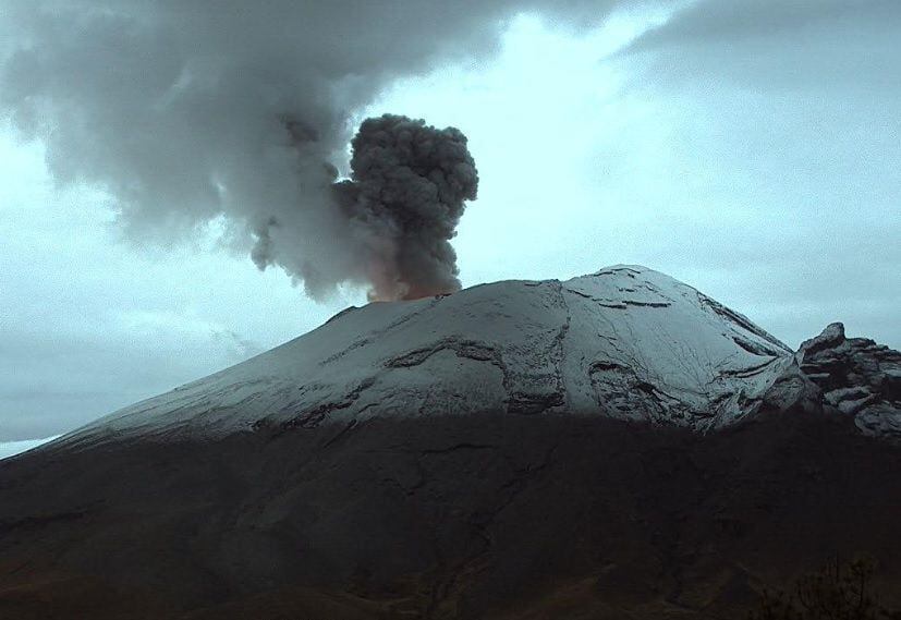 Hoy, el volcán Popo ha registrado 140 emisiones el 7 de abril.