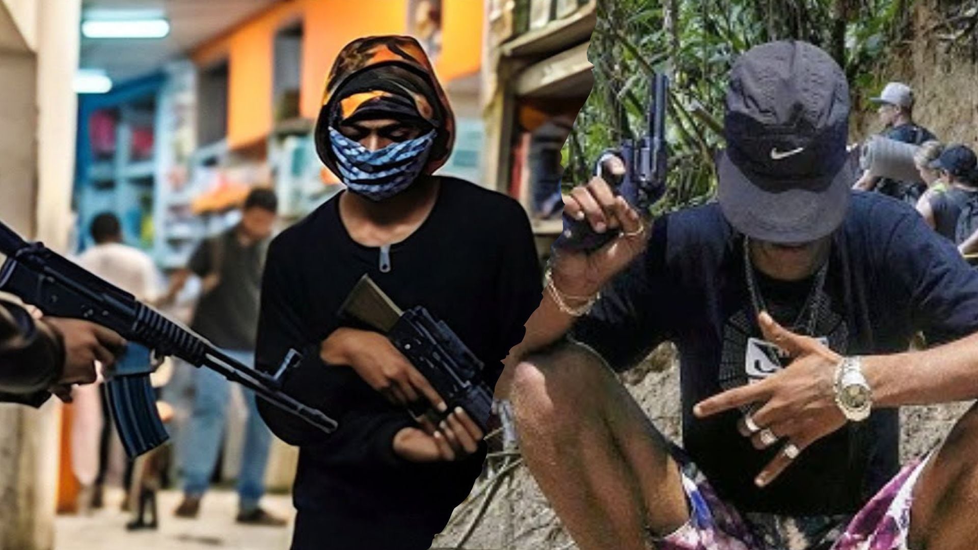 Los integrantes del Tren de Aragua tienen un gusto particular por las armas de largo alcance, aunque para no levantar sospechas en sus encargos de sicariato usan revólveres o pistolas automáticas. (Composición: Infobae Perú)