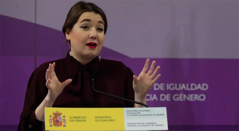 Ángela Rodríguez “Pam”, secretaria de Estado en funciones de Igualdad y contra la Violencia de Género, dice que "el feminismo no es contra los hombres" pero que no hace falta un registro de violadores porque todos los varones lo son...