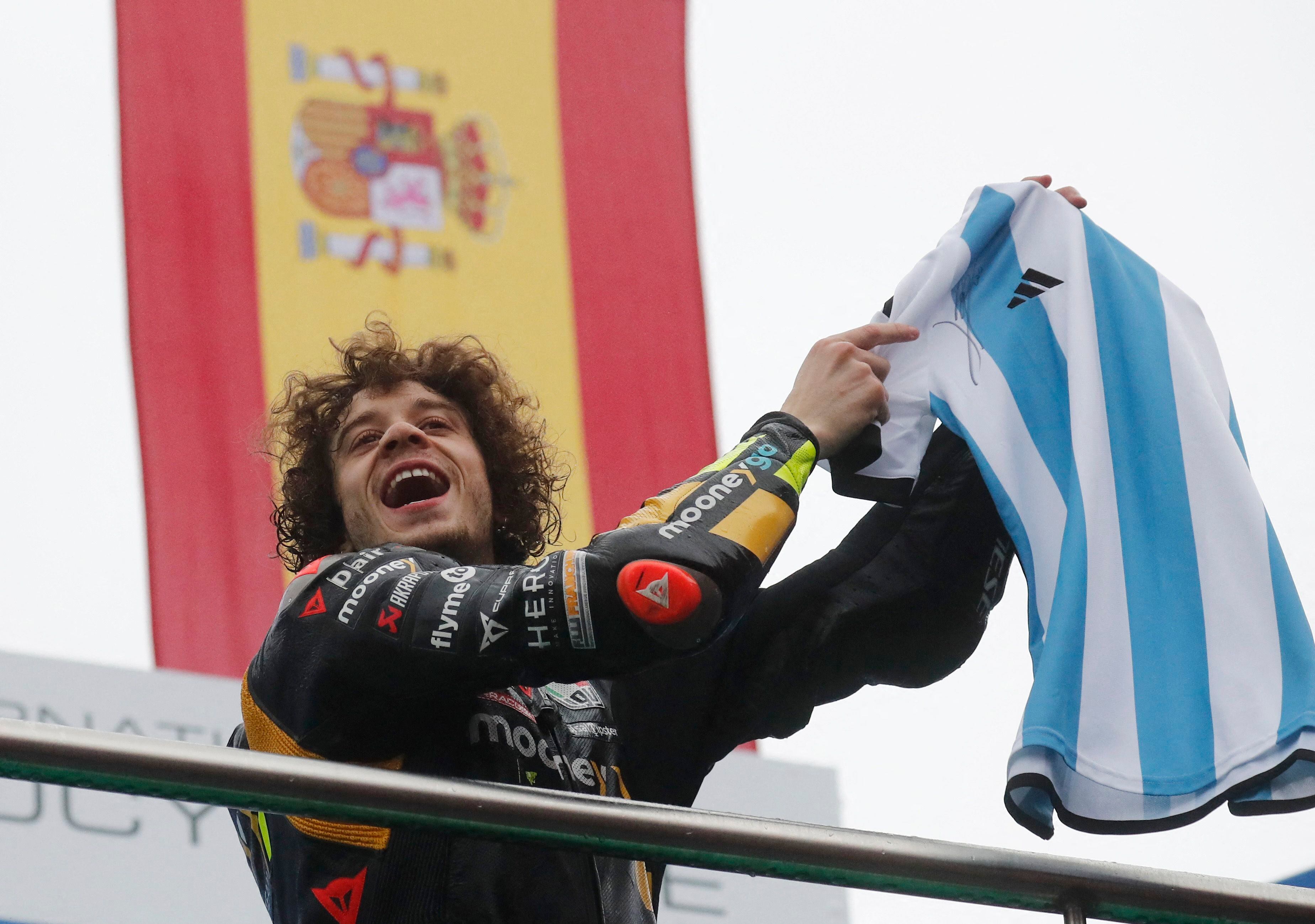 Marco Bezzecchi ganó la edición 2023 que se corrió en Argentina (Foto: Reuters/Agustin Marcarian)
