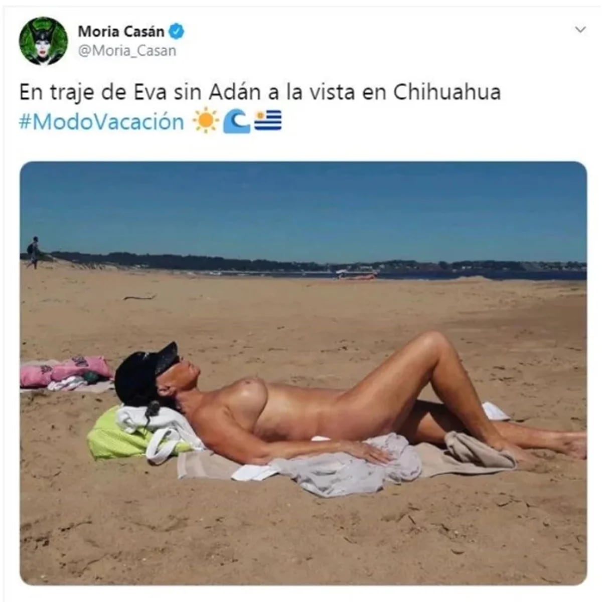 Moria Casán, censurada por publicar una foto en topless en Uruguay - Infobae
