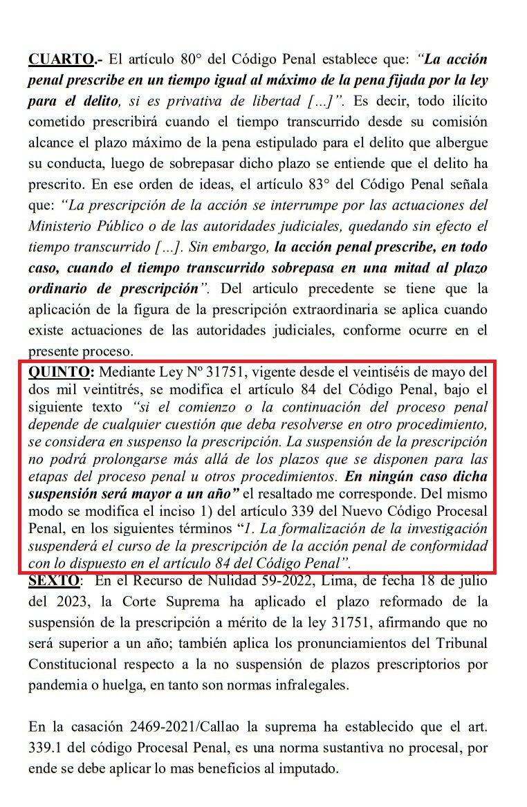 Resolución del PJ confirma que abogado de Alejandro Soto citó la Ley 31751