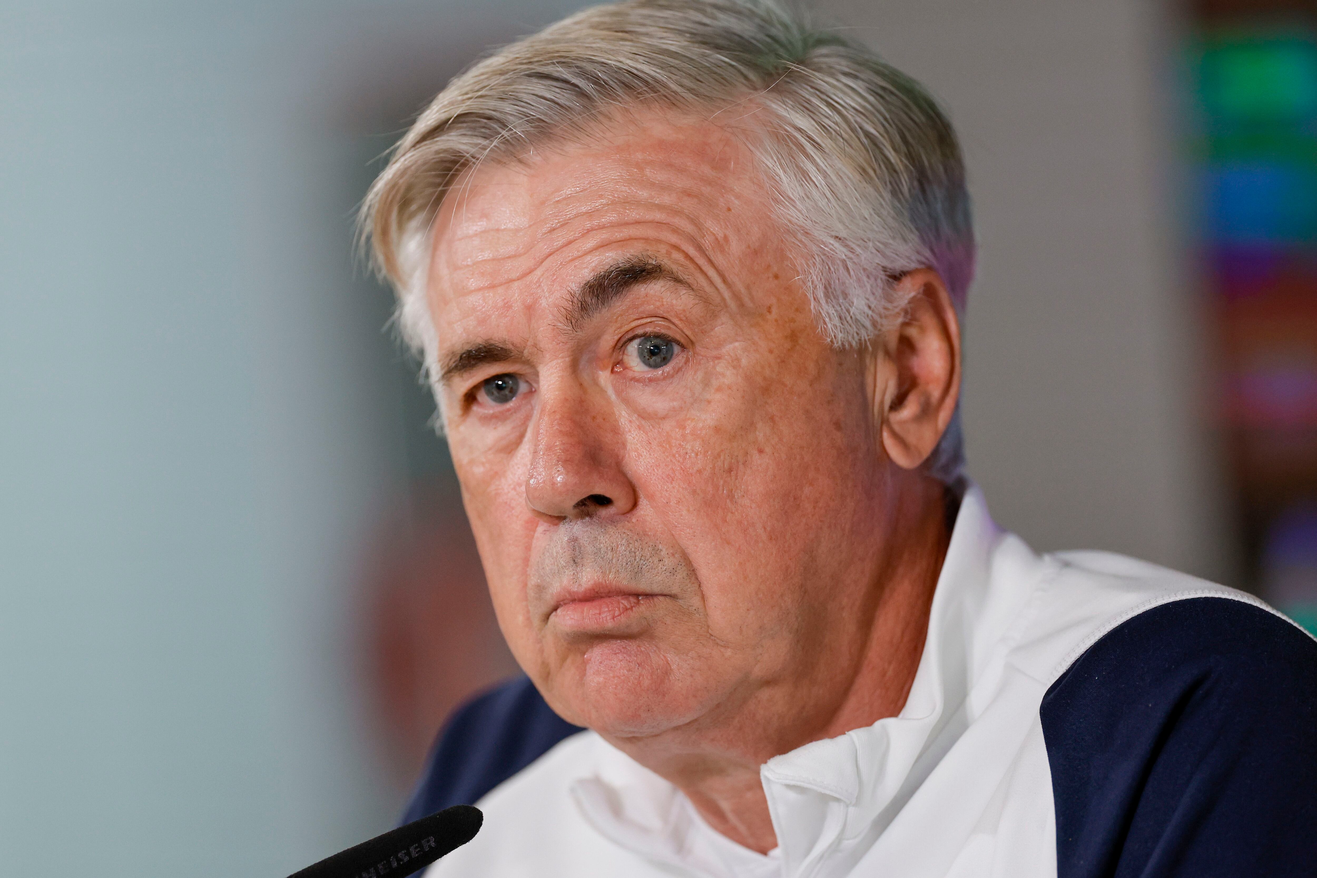 Ancelotti en la previa del Clásico (EFE/ Kiko Huesca)