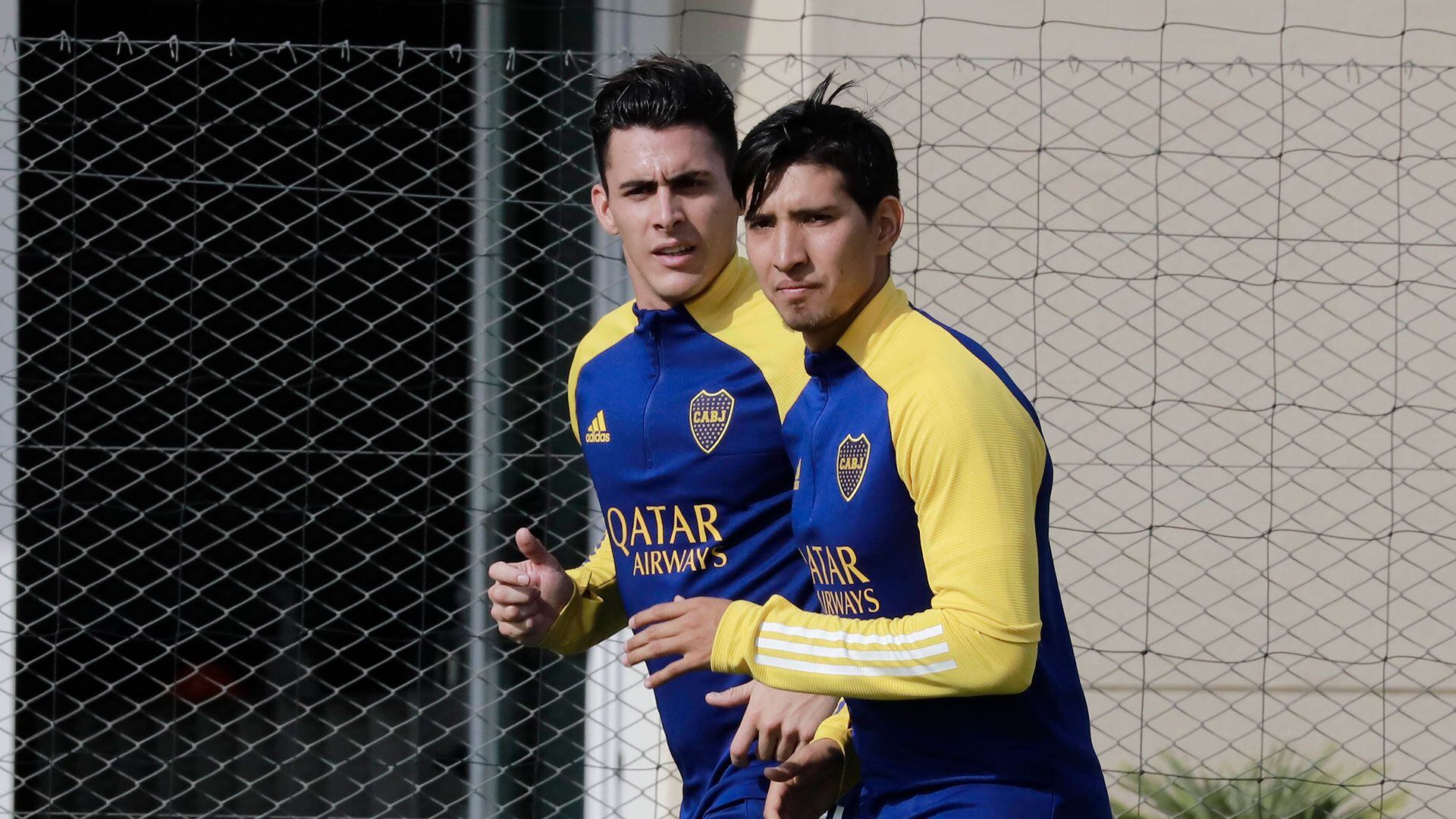 Cristian Pavón en entrenamiento de Boca